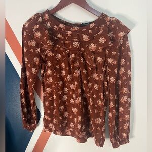 Madewell Floral Cottagecore Peasant Blouse